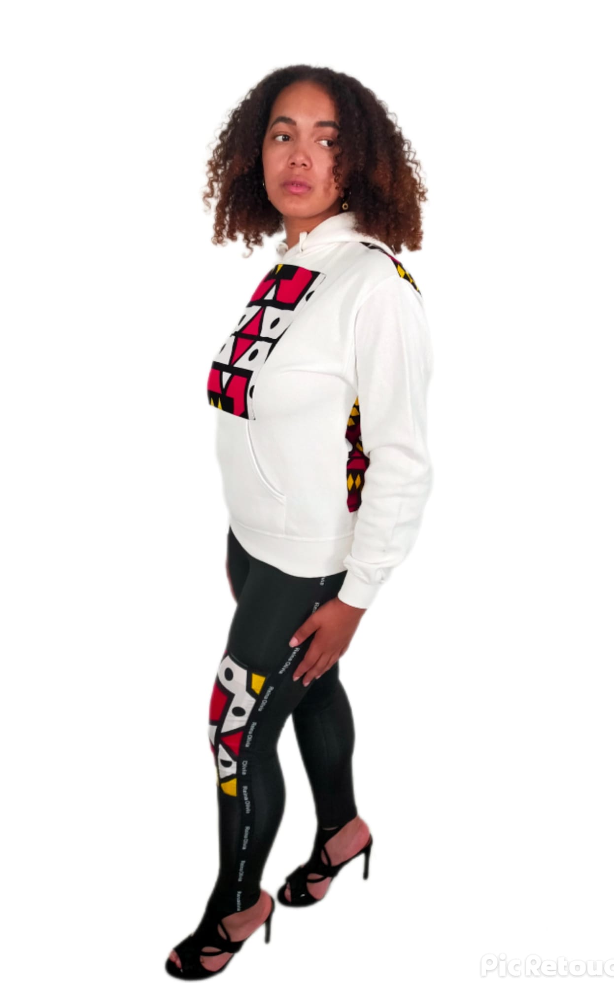 Sweat Shirt à Capuche, Manches Longues, Imprimer Africains. – Image 5